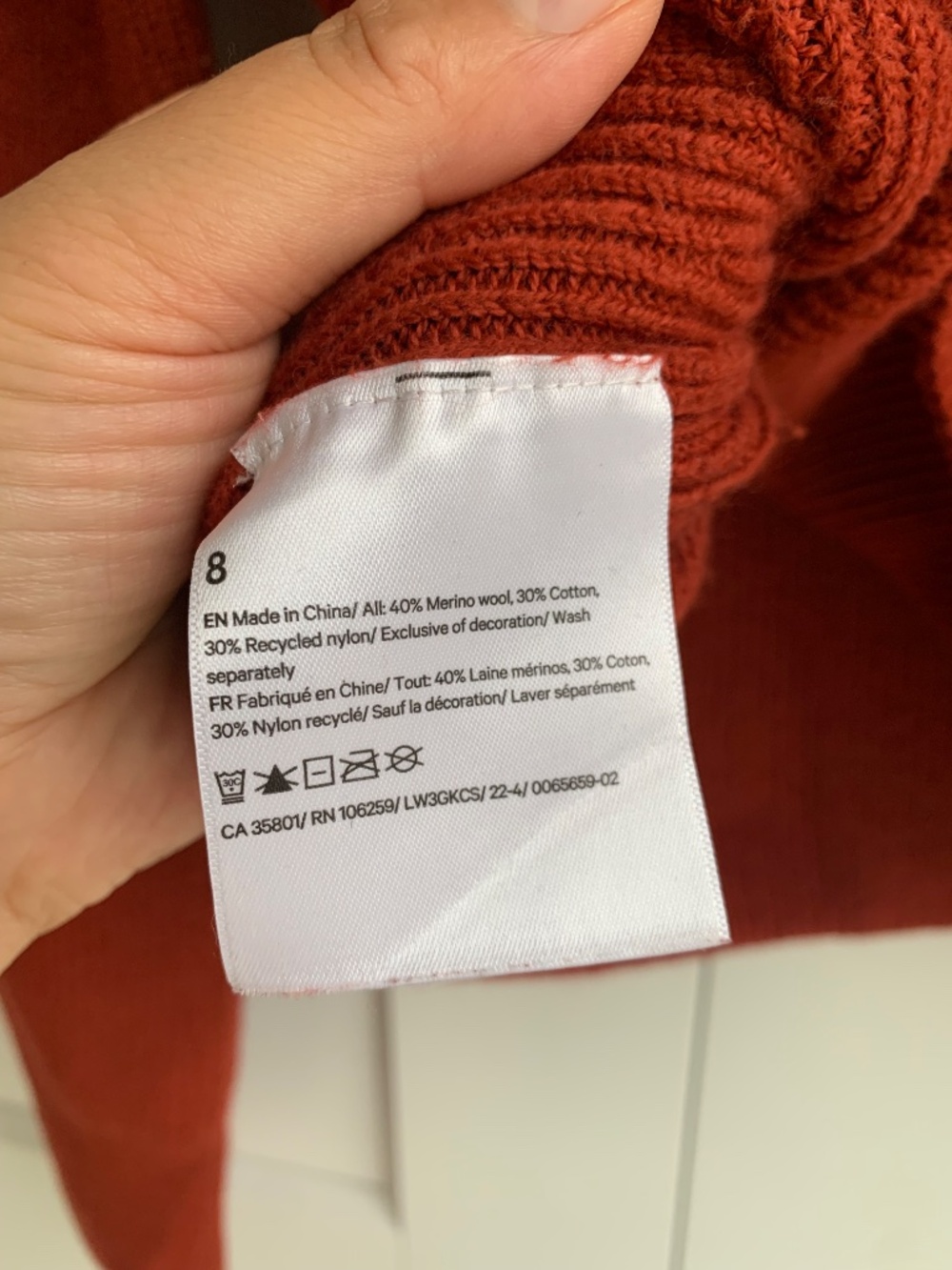 Lululemon Merino Wool-Blended Ribbed Turtleneck Sweater Size 8 - Picture 8 of 11
